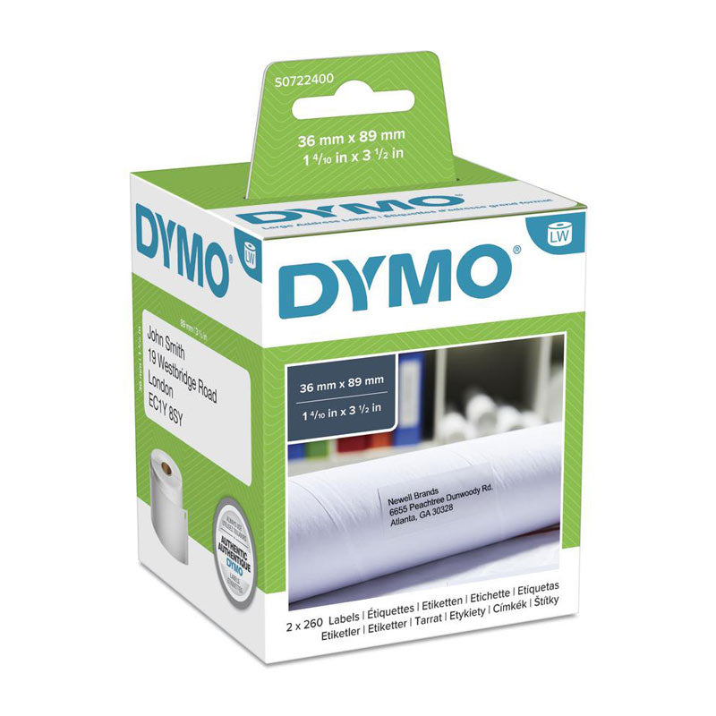 DYMO LW AddressLab Premium Address Labels 36mm x 89mm