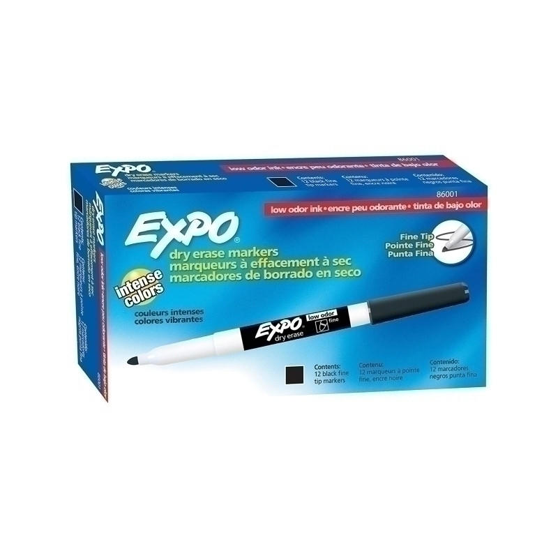 EXPO Dry Erase Fine Tip Marker Blue Box of 12