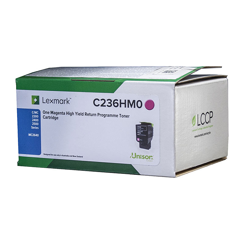 LEXMARK C2360M0 Genuine Magenta Toner Cartridge - 1,000 Pages Yield