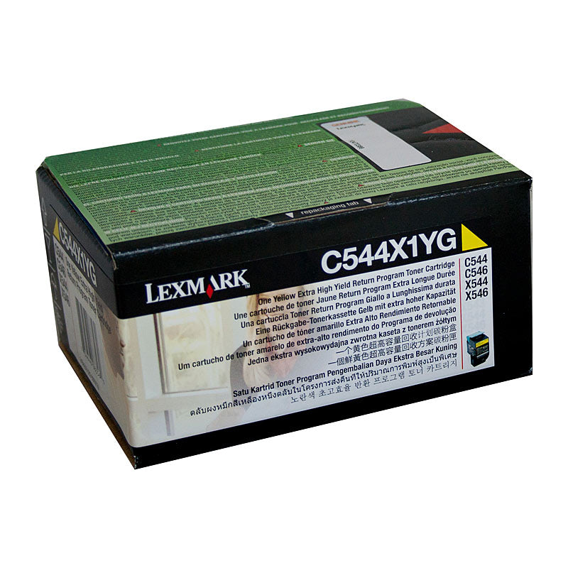 LEXMARK C544X1YG High-Yield Yellow Toner Cartridge