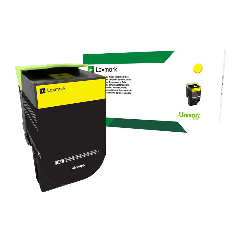 LEXMARK Genuine Yellow Toner Cartridge 708Y - 1,000 Page Yield