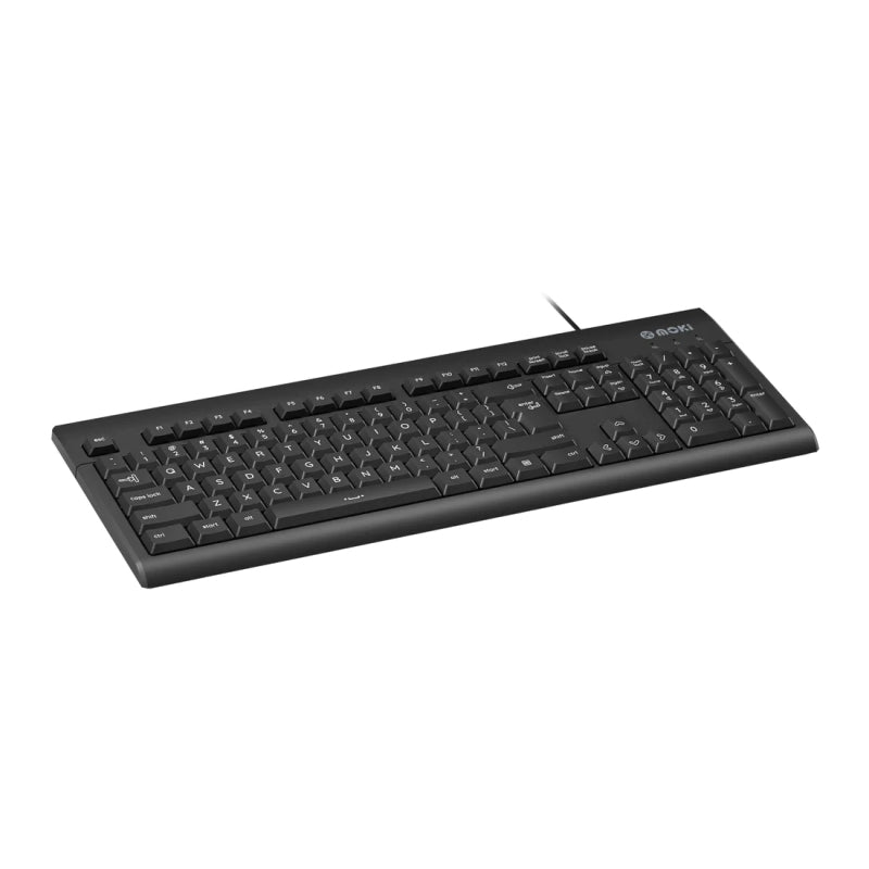 MOKI USB Wired Keyboard in Black