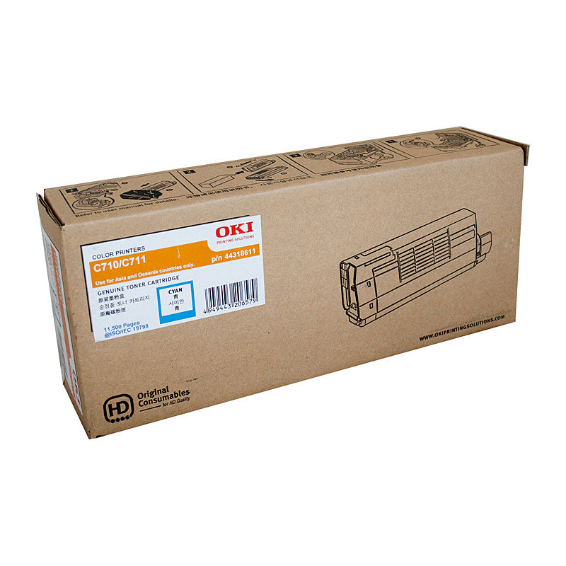 OKI C710N/C711N High-Yield Cyan Toner Cartridge