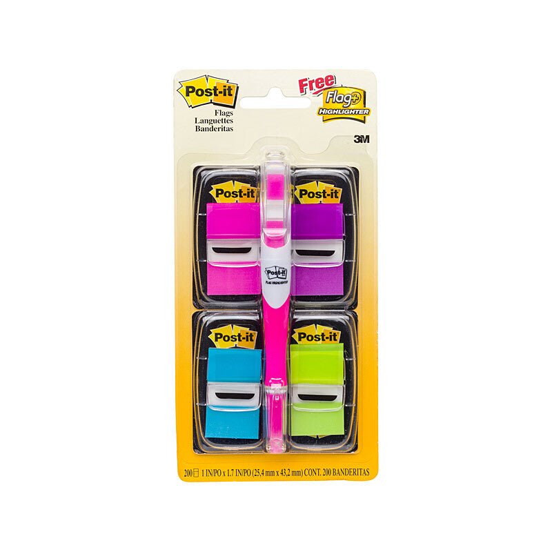 Assorted Post-it Flag Value Pack with Highlighter