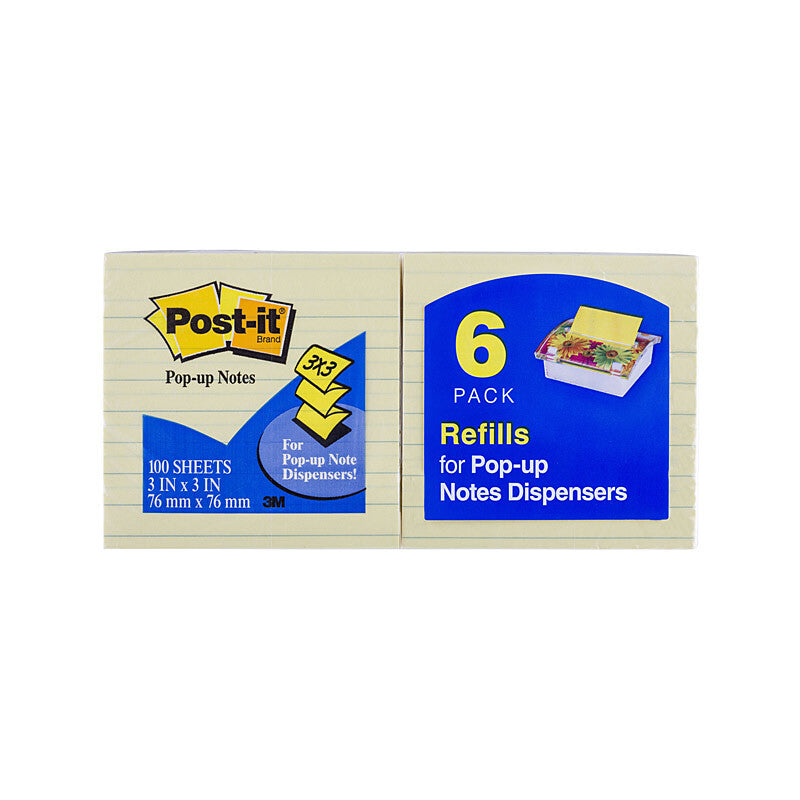 Post-It Yellow Lined Notes R335-YL 73x73 mm Pack of 6