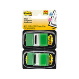 POST-IT Flag 680-GN2 Green Pack of 2 Box of 6 - Front View