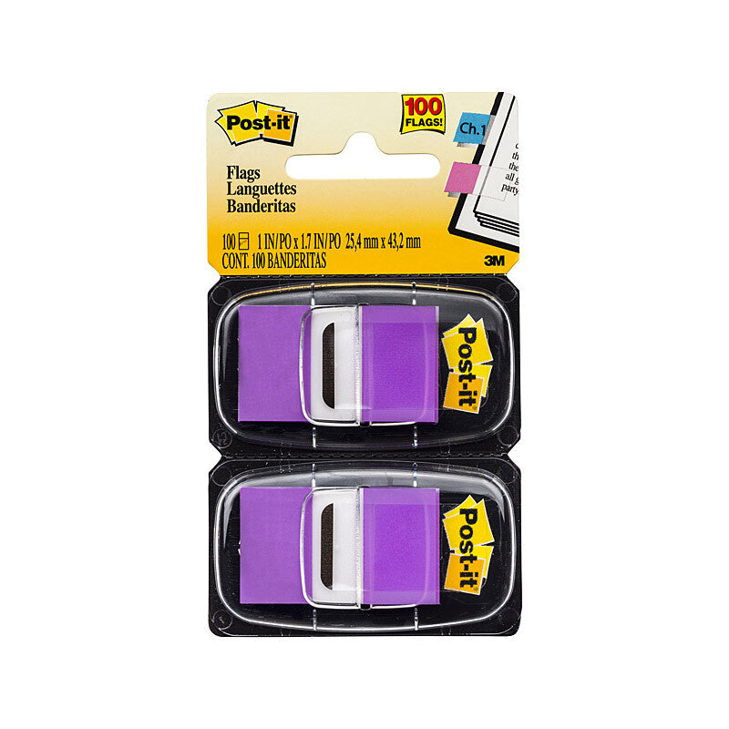 POST-IT Purple Flags Twin Pack - 2 Boxes of 6