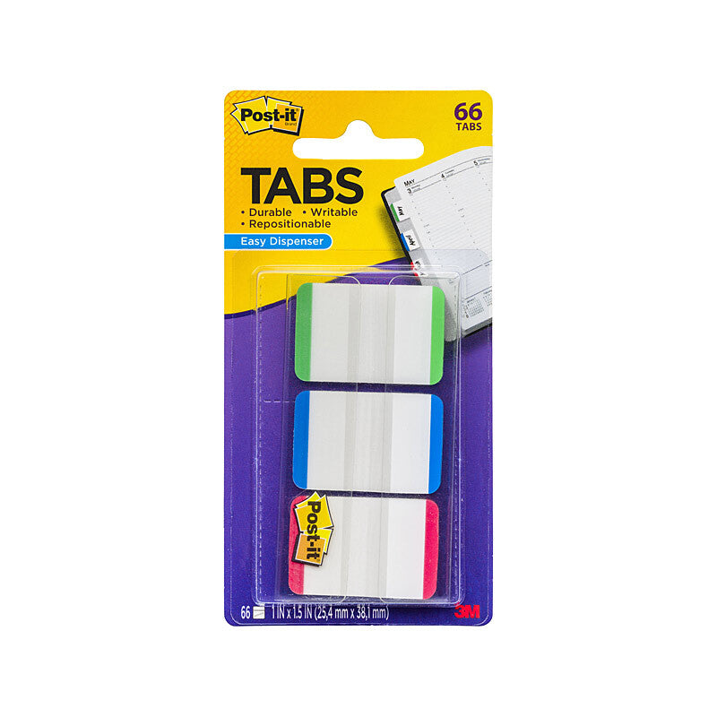 POST-IT Durable Index Tabs Assorted Pack of 3 (Box of 6)