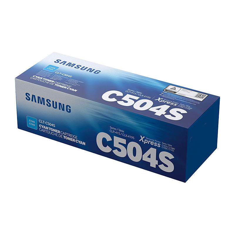 SAMSUNG CLTC504S Genuine Cyan Toner Cartridge - 1,800 Pages Yield