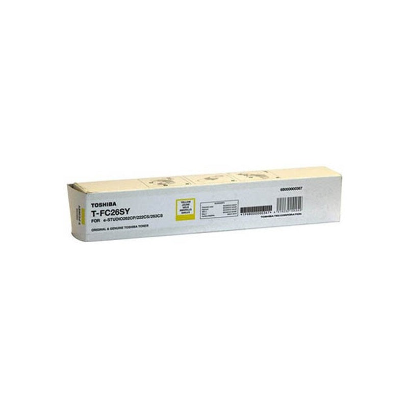 TOSHIBA Genuine Yellow Toner Cartridge - TFC26SY, 5,000 Pages Yield