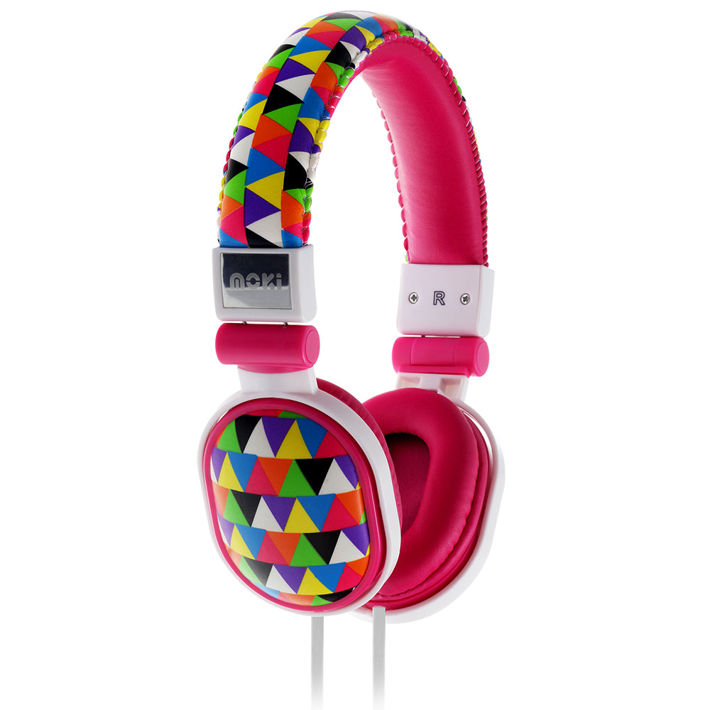 Moki Popper - Stylish Triangle Pattern Premium Cushioned DJ Headphones