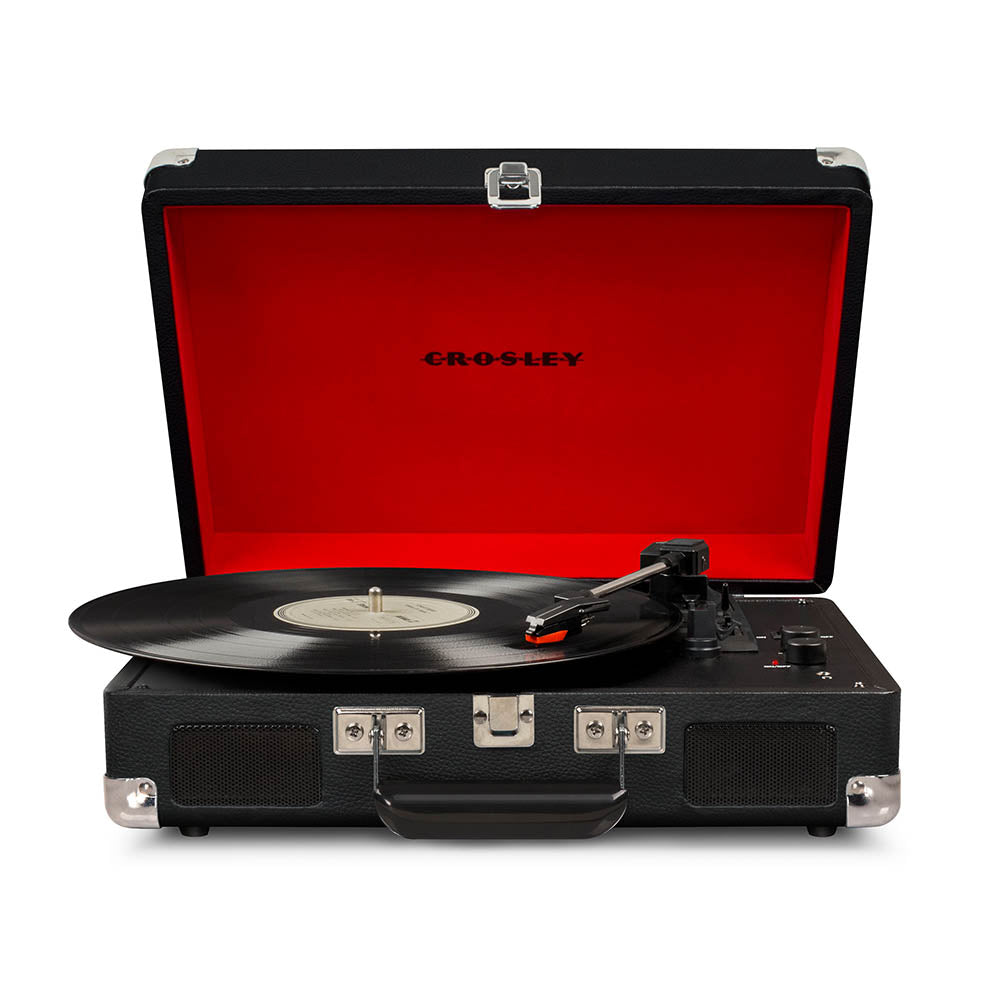 Crosley Cruiser Black - Bluetooth Portable Turntable with Record Storage Crate