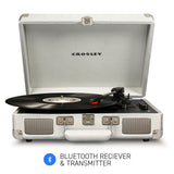 CROSLEY Crosley Cruiser White Sands - Bluetooth Portable Turntable - 45-Degree Angle