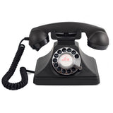 GPO RETRO GPO 200 ROTARY TELEPHONE - BLACK - Top-Down View