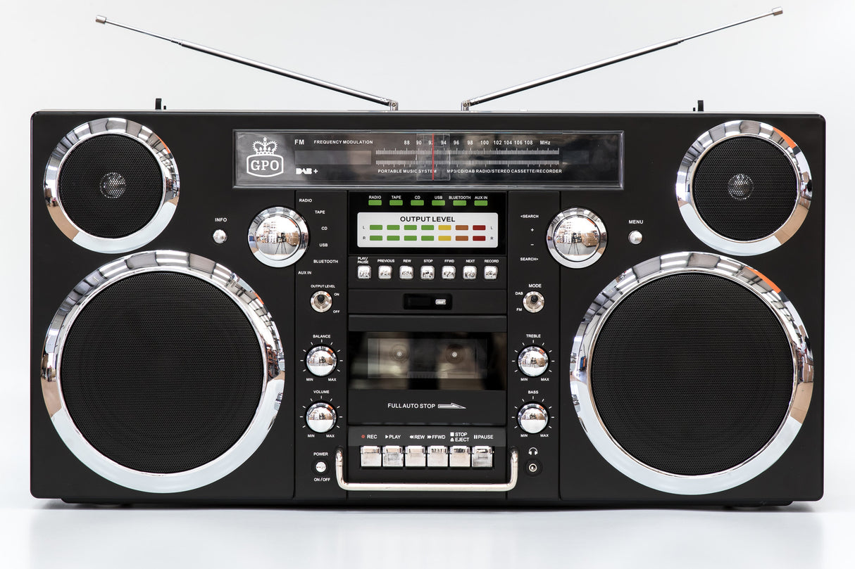 GPO RETRO GPO BROOKLYN BOOMBOX - BLACK