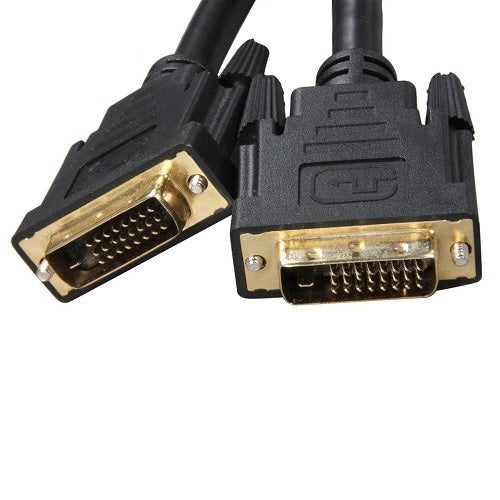 8WARE 5m Dual-Link DVI-D Male to Male Cable - 28 AWG High-Performance VGA Connector