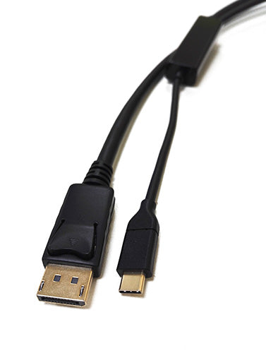 8WARE 2m USB-C to DisplayPort Adapter - Male to Male, Black