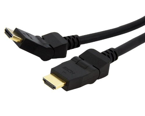 ASTROTEK 2m HDMI Cable - v1.4 Male to Male with 180 Degree Swivel, 30AWG Gold Plated, Nylon Sleeve, RoHS Certified