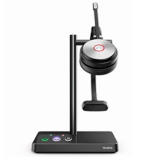 Yealink WH62 Mono DECT Wireless Headset for Teams with Busylight and Comfortable Ear Cushions