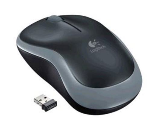 Logitech M185 Compact Wireless Mouse with Nano Receiver - 1 Year Battery Life and Advanced 2.4 GHz Connectivity in Grey