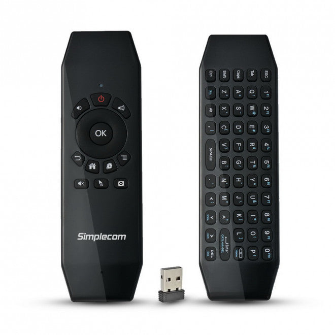 2.4GHz Wireless Air Mouse & Keyboard Remote with IR Learning - Simplecom RT150