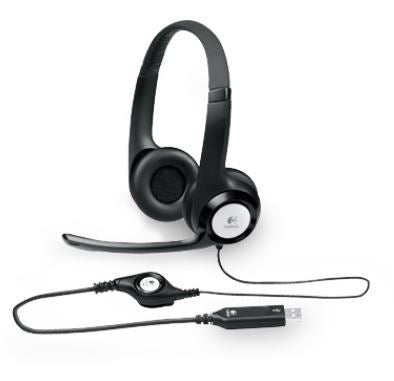 Logitech ClearChat Comfort USB Headset with Adjustable Noise Cancelling Mic and In-line Audio Controls