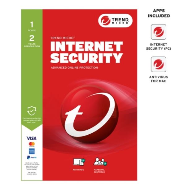 TREND MICRO Internet Security Solution (1 Device) 2-Year Subscription with Auto Renew