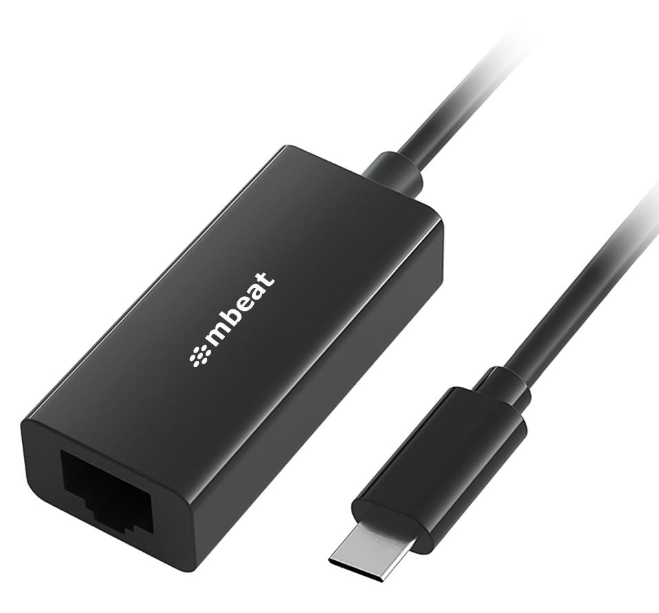 MBEAT USB-C High-Speed Ethernet Adapter - Black