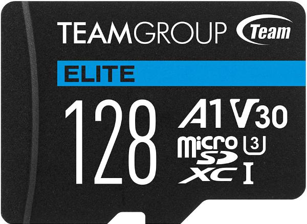 TEAM ELITE uSDXC 128GB UHS-I U3 V30 A1 R/W up to 100/50MB/s Micro SD Card