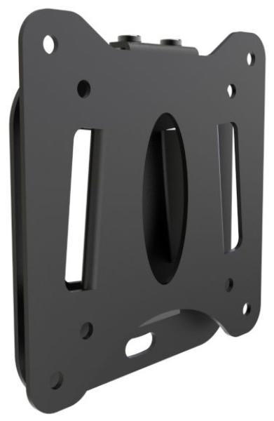 Atdec AD-30100-WF Ultra-Slim Fixed Wall Mount for Small Displays, VESA Compatible, 30kg Load Capacity, Security Features Included, Black Finish.