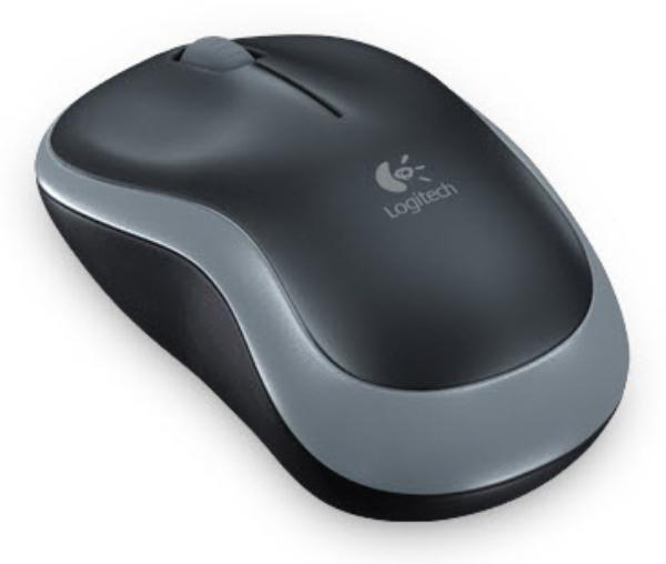 Logitech M185 Wireless Optical Mouse - 3 Buttons, 1000 DPI, USB Receiver, Scroll Wheel, Grey Color, 2.4GHz - Limited Availability