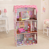 Elegant 3-Story Dollhouse with Furniture for Kids - 110 x 65 x 33 cm (Model 2)