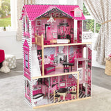 Spacious 3-Level Dollhouse with 15-Piece Furniture Set for Kids (Model 6)