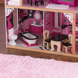 Spacious 3-Level Dollhouse with 15-Piece Furniture Set for Kids (Model 6)