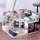 Miniature Dollhouse with Furniture Set - Dust-Proof and Musical Features for Cozy Moments