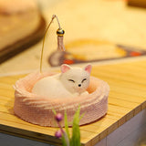 Miniature Dollhouse with Furniture, Music Movement, and Dust Cover - Cat Café Theme (Perfect Valentine's Day Gift)