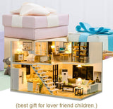 Creative Dollhouse Miniature with Furniture Kit, Dust-Proof Design, and Musical Movement - M9 (1:24 Scale)