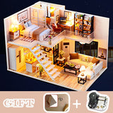 Creative Dollhouse Miniature with Furniture Kit, Dust-Proof Design, and Musical Movement - M9 (1:24 Scale)