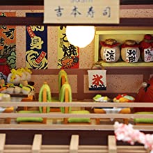 Asian-Inspired Dollhouse Miniature with Furniture Set and Music Movement - 1:24 Scale Dream Room