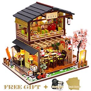 Asian-Inspired Dollhouse Miniature with Furniture Set and Music Movement - 1:24 Scale Dream Room