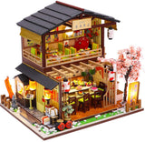 Asian-Inspired Dollhouse Miniature with Furniture Set and Music Movement - 1:24 Scale Dream Room