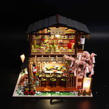 Asian-Inspired Dollhouse Miniature with Furniture Set and Music Movement - 1:24 Scale Dream Room