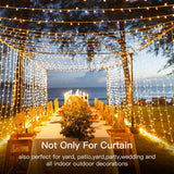 300 LED USB Curtain Fairy Lights with Remote Control and 8 Lighting Modes for Weddings, Parties, and Home Decor