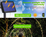 20m 200 LED Waterproof Solar String Lights with 8 Modes for Home and Garden Decor