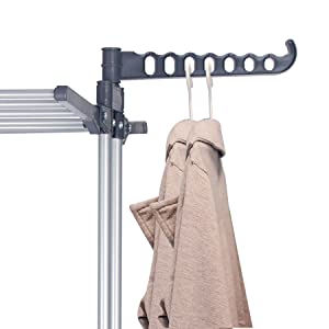 Multifunctional 3-Tier Collapsible Laundry Drying Rack with Hanger Stand for Indoor Use