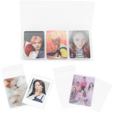 100 Packs Photocard Sleeves, 200Microns Kpop (Unsealable) - Rear View