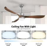 Elegant Brown Ceiling Fan with Integrated LED Lights and Remote Control