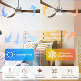 Elegant Brown Ceiling Fan with Integrated LED Lights and Remote Control