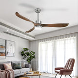 Elegant Brown Ceiling Fan with Integrated LED Lights and Remote Control