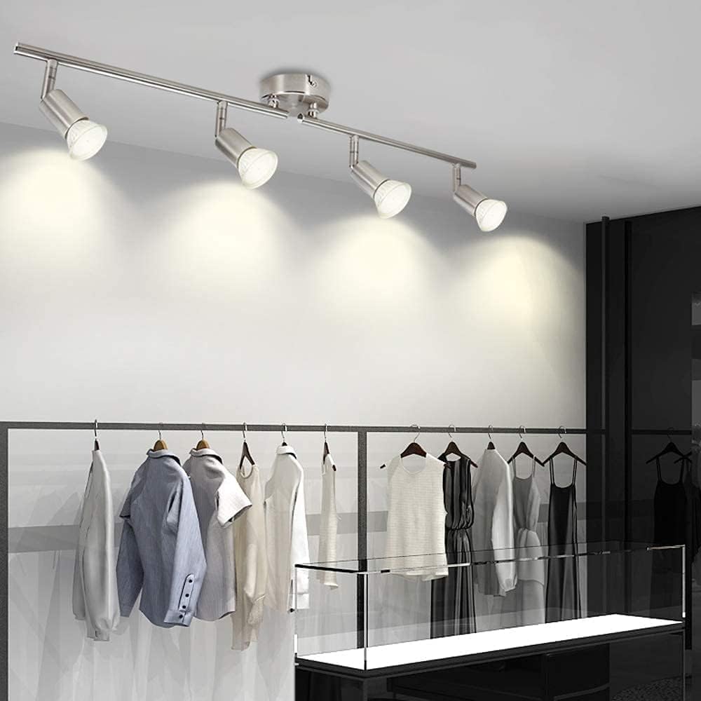 Sleek Chrome 4-Light LED Track Lighting Fixture